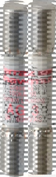 Cylindrical Time Delay Fuse: G, 3 A, 10.3 mm Dia